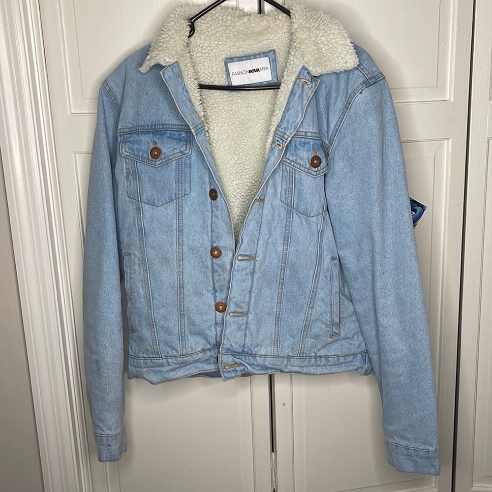 Fashion Nova Mens Denim Jean Jacket 🥵